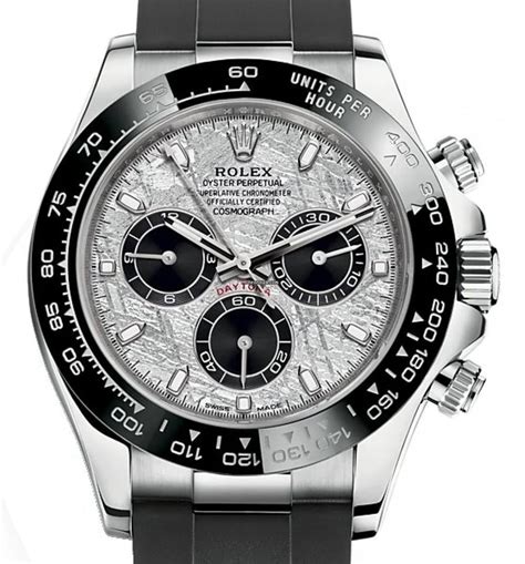 rolex daytona 18k gold price|rolex daytona meteorite white gold.